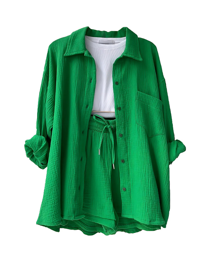 Phoebe | Set estivo in cotone con shorts