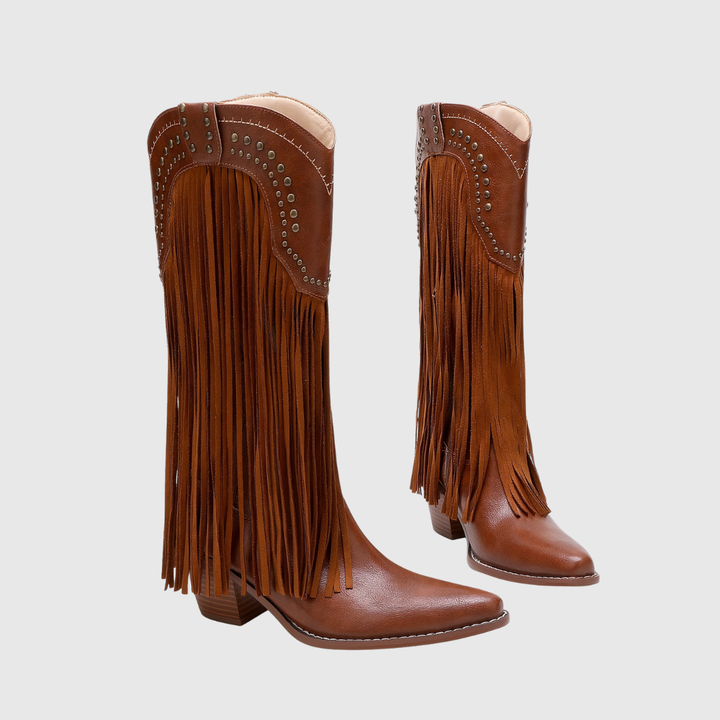DAMARIS | STIVALI WESTERN CON FRANGE E ZIP