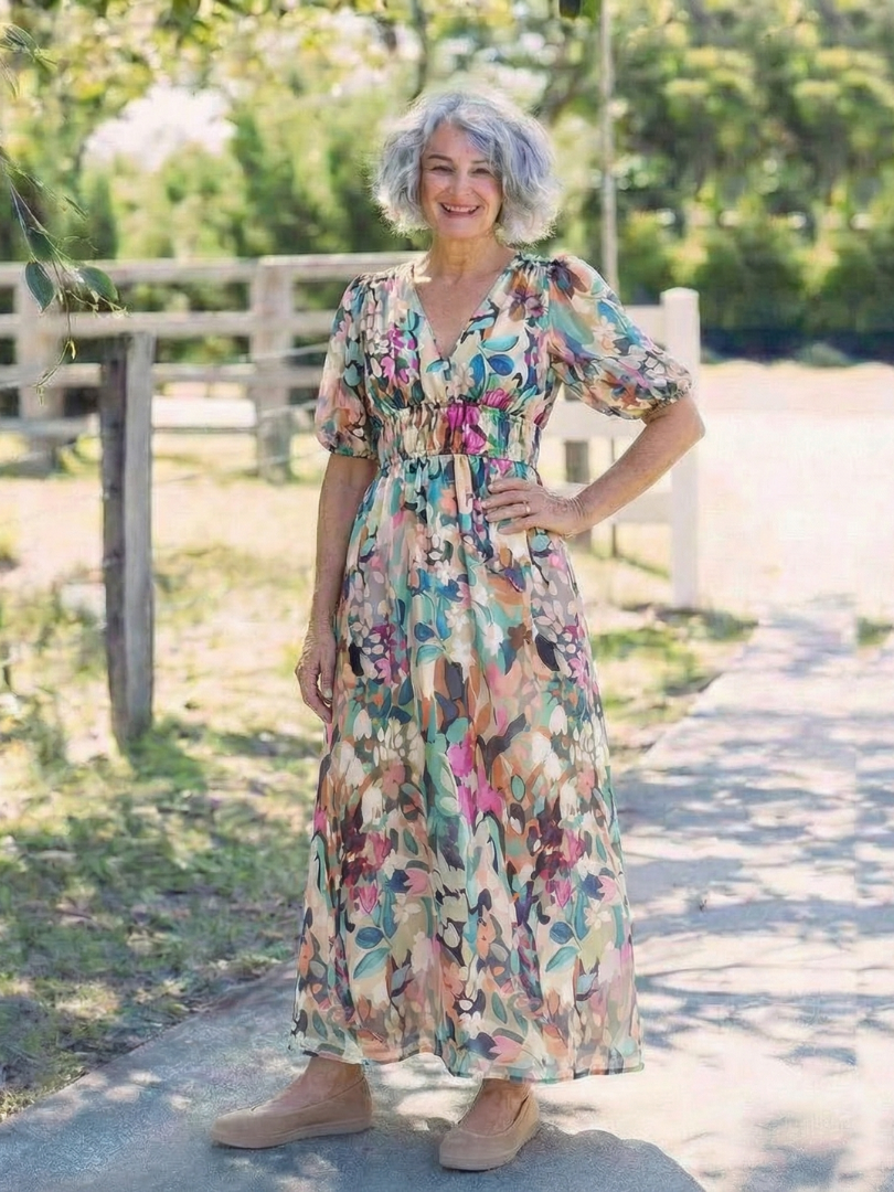 Eulalie | Abito Midi con Scollo a V