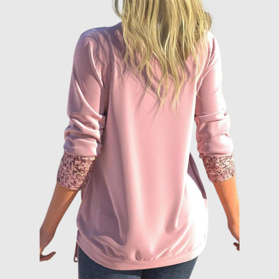 Odeline | Blusa con Paillettes a Strati