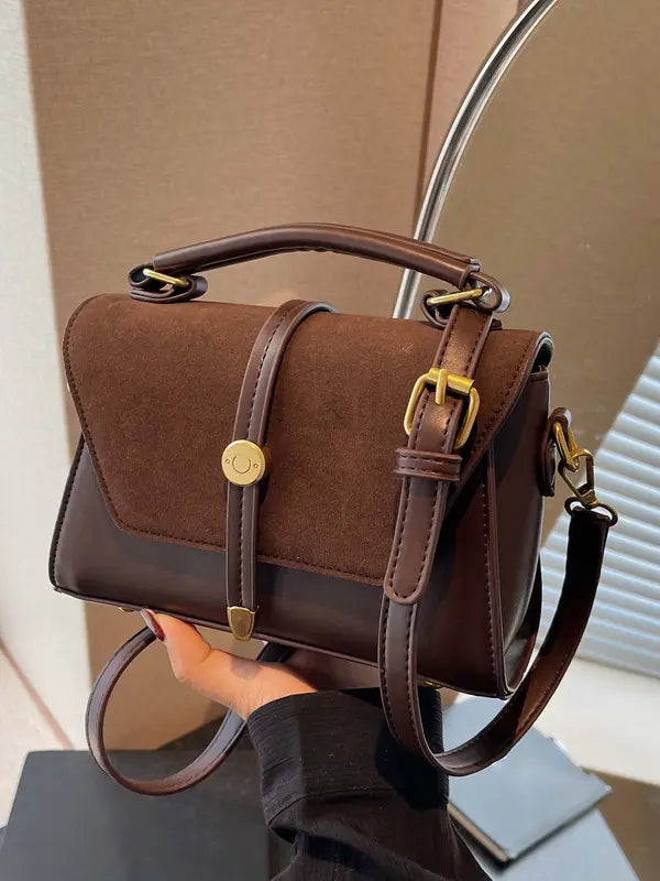 ALWINA™ - BORSA A SPALLA CON CUCITURE A CONTRASTO TRENDY