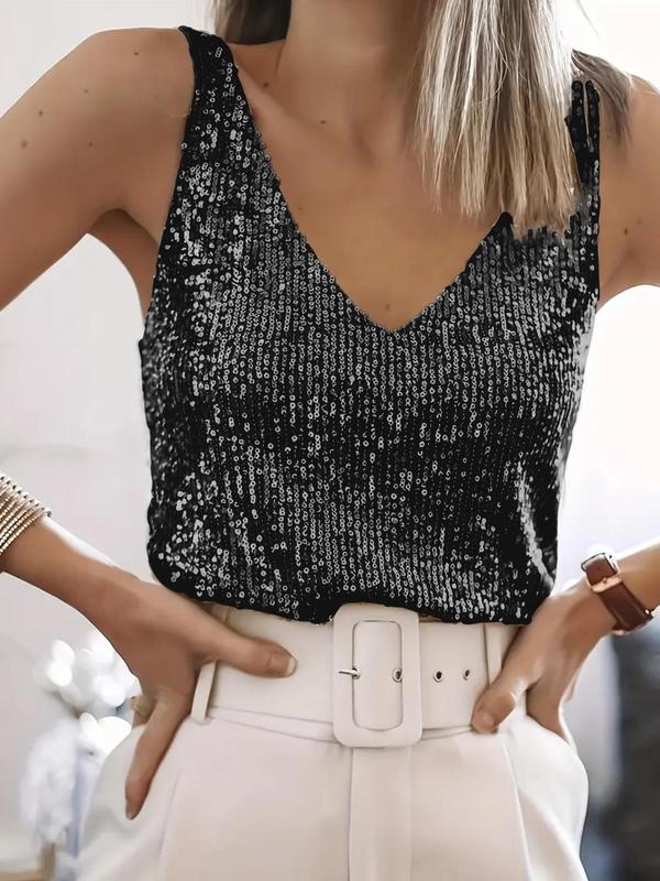LUCIE | TOP CON SCOLLO A V E PAILLETTES