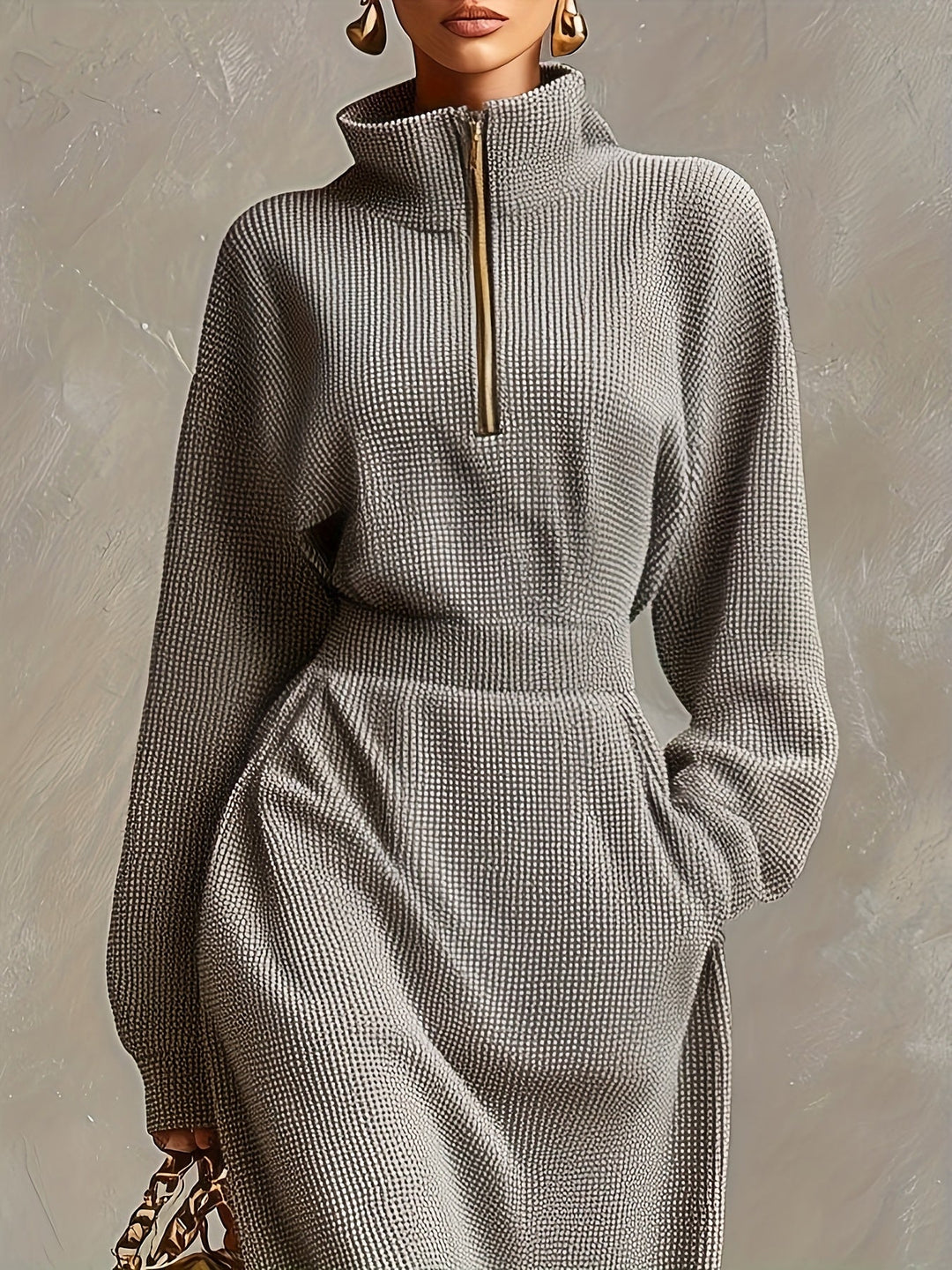 STELLA | ABITO MAXI ELEGANTE CON COLLO ALTO