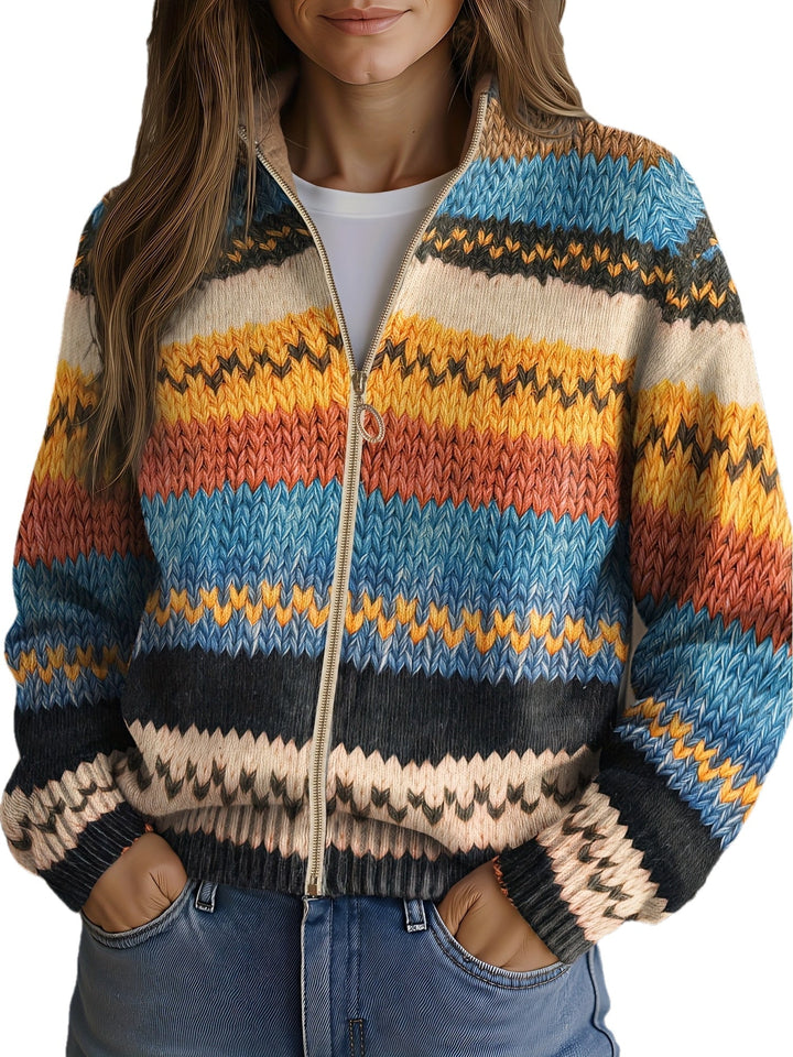 Beatrix | Cardigan Donna a Righe Zigzag
