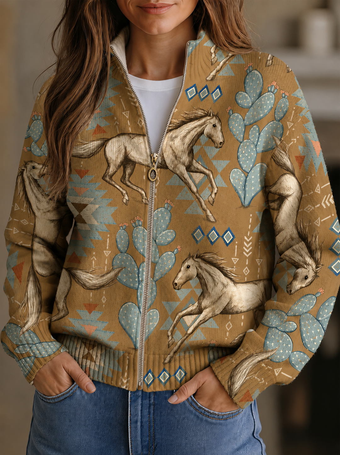 Winona | Cardigan Donna Western con Zip