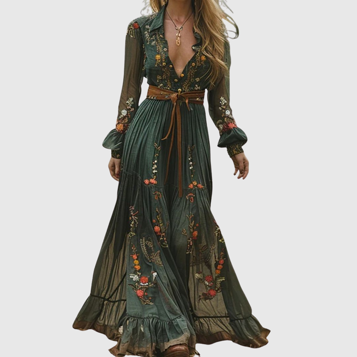 ALINA SOLEIL | ABITO MAXI ROMANTICO BOHO