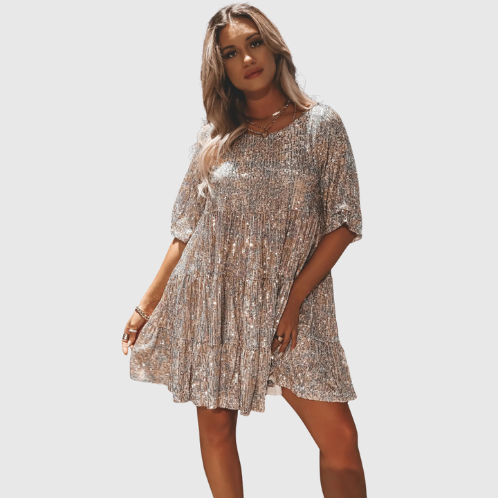 Fianna | Abito Lungo Fluido con Paillettes
