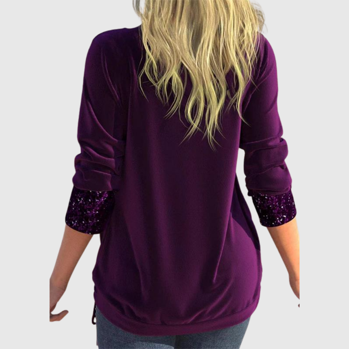 Odeline | Blusa con Paillettes a Strati
