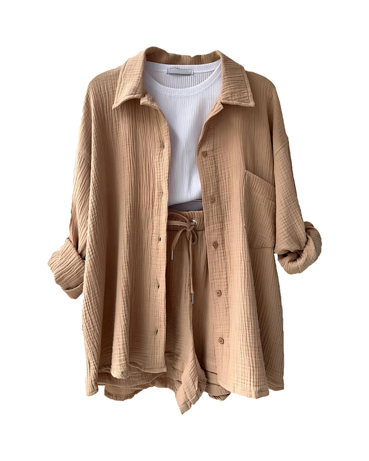 Phoebe | Set estivo in cotone con shorts