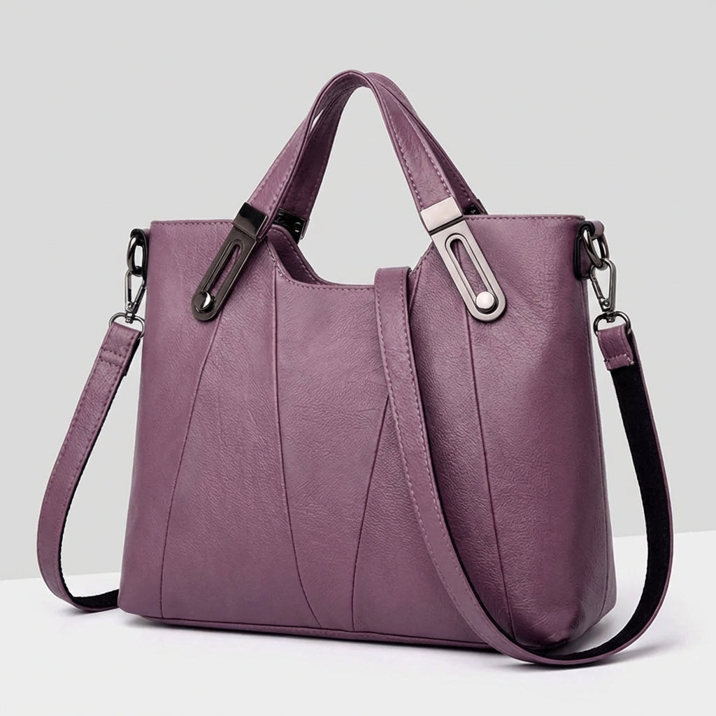 Borsa a Mano in Pelle Sienna