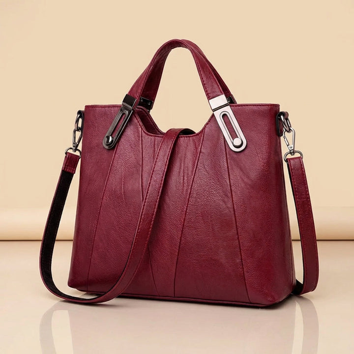 Borsa a Mano in Pelle Sienna