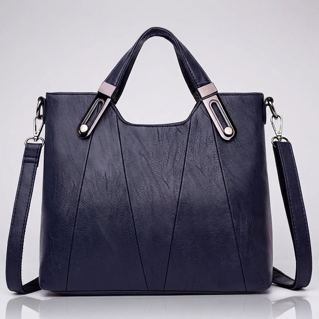 Borsa a Mano in Pelle Sienna