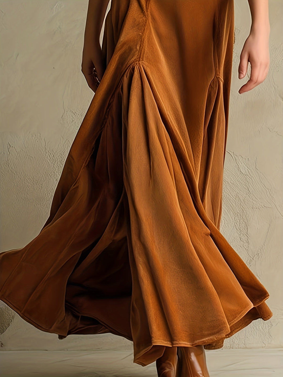 ELOWENNA | ABITO ELEGANTE CON COLLO A BOTTONI E MANICHE 7/8