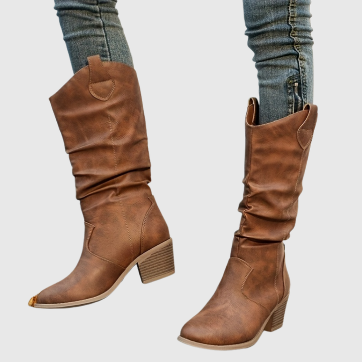 HATTIE | STIVALI WESTERN MARRONI
