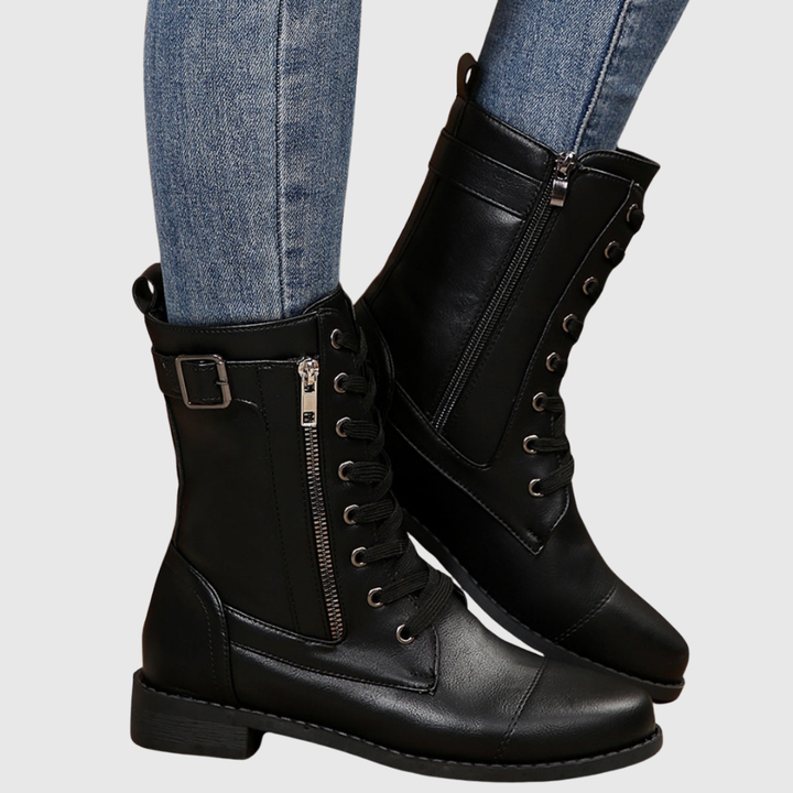 CARMINE | STIVALI IN PELLE CON ZIP LATERALE
