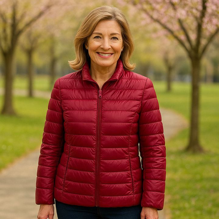 Ulla | Giacca imbottita leggera - Rosso scuro