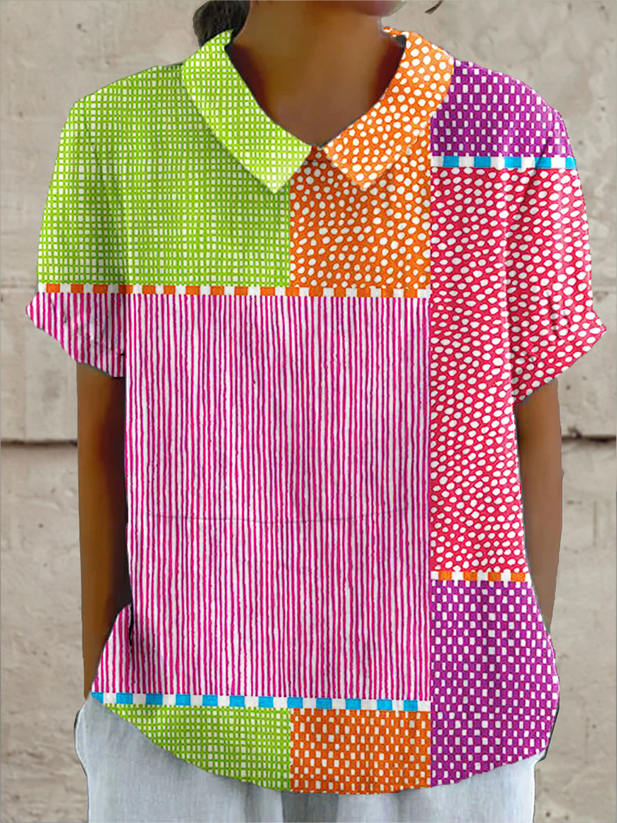 ZOE | CAMICIA PATCHWORK MULTICOLORE