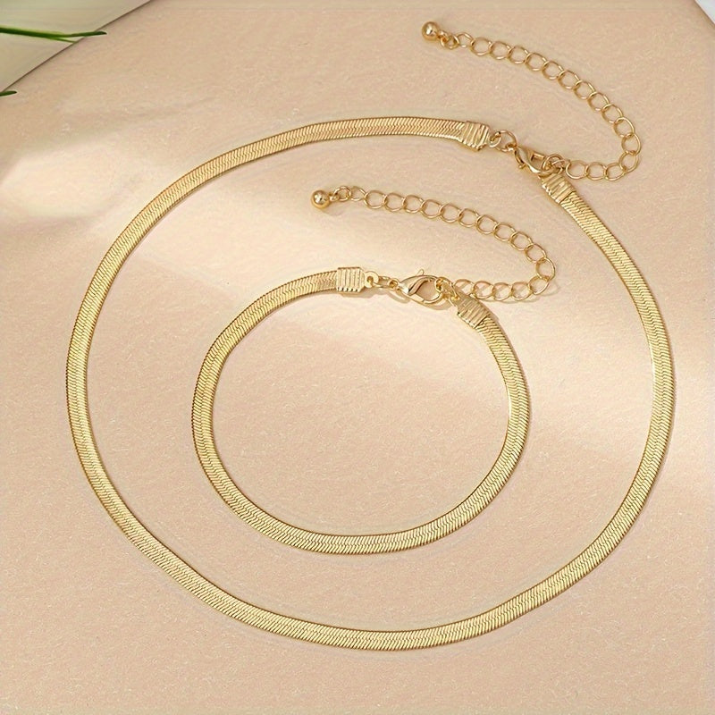 Set Collana e Bracciale a Catena Serpente