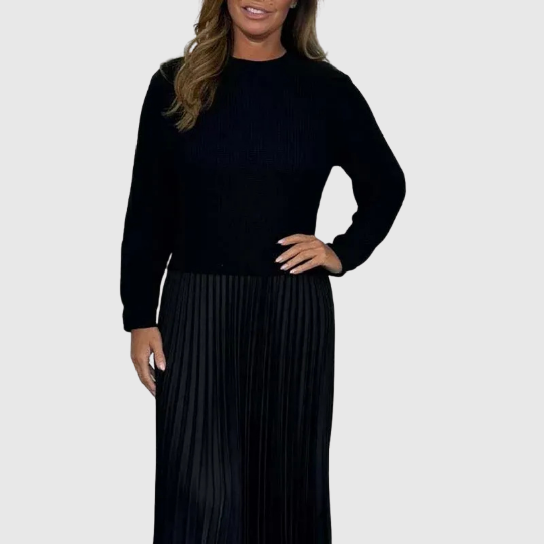 ALARICE | ABITO MAXI CON MAGLIA E GONNA PLISSETTATA