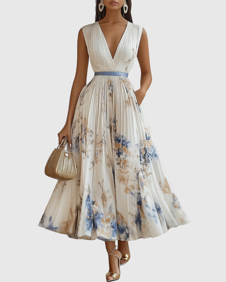 ROWELLA | ABITO MAXI PLISSETTATO ELEGANTE