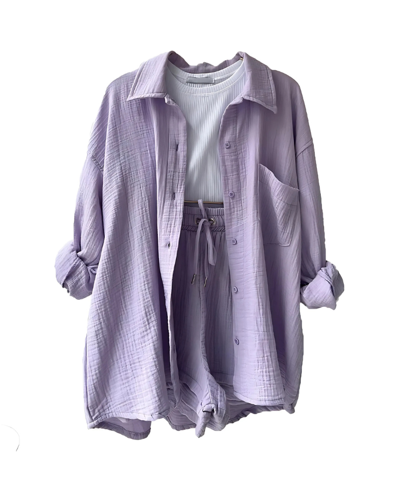 Phoebe | Set estivo in cotone con shorts