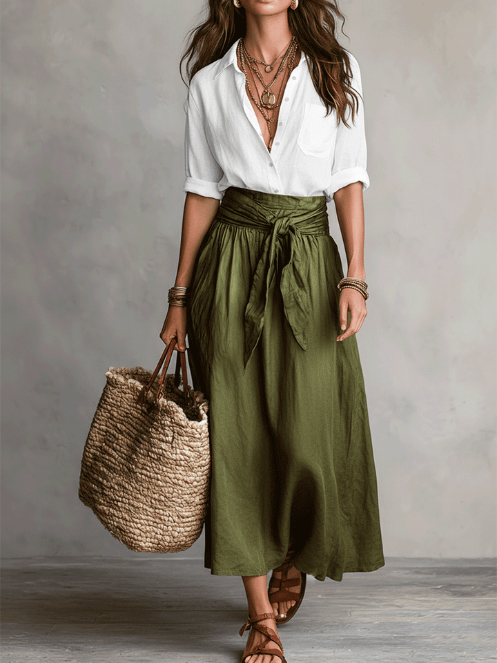 Set boho | Blusa e gonna midi