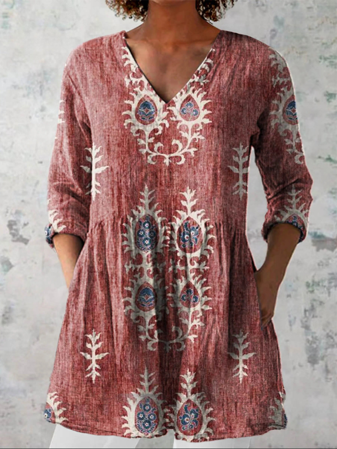 Elise | Blusa Lunga con Scollo a V