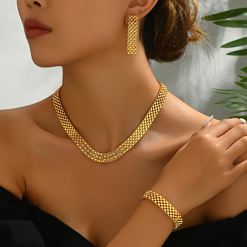 Set Collana Lunga, Bracciale e Orecchini
