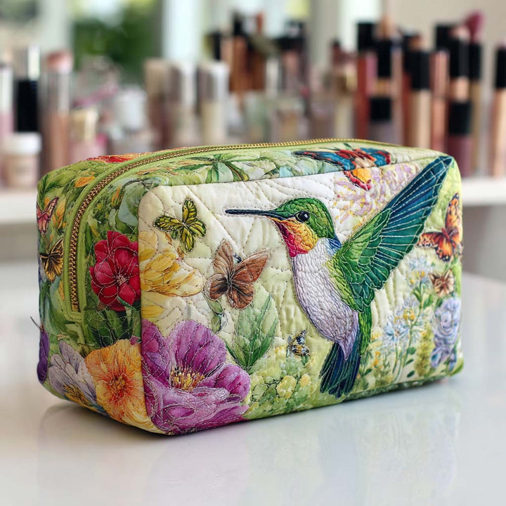 Beauty case trapuntato con fiori in movimento NCU0NT10158