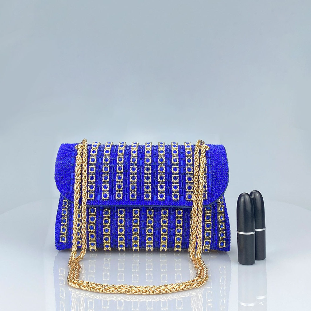 KLAUDIA | BORSA A SPALLA CON CATENA E DIAMANTI CHIC