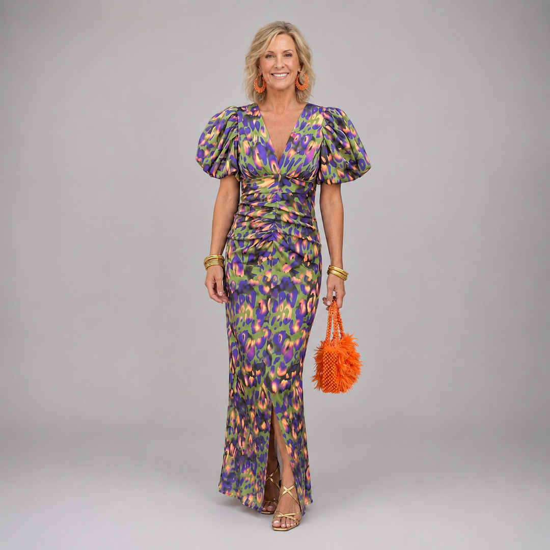 Tora | Abito Elegante con Maniche Plissettate