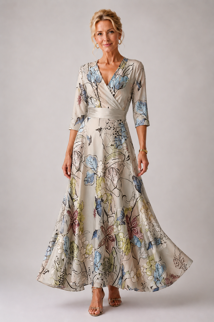 Yael | Abito Elegante con Stampa Floreale
