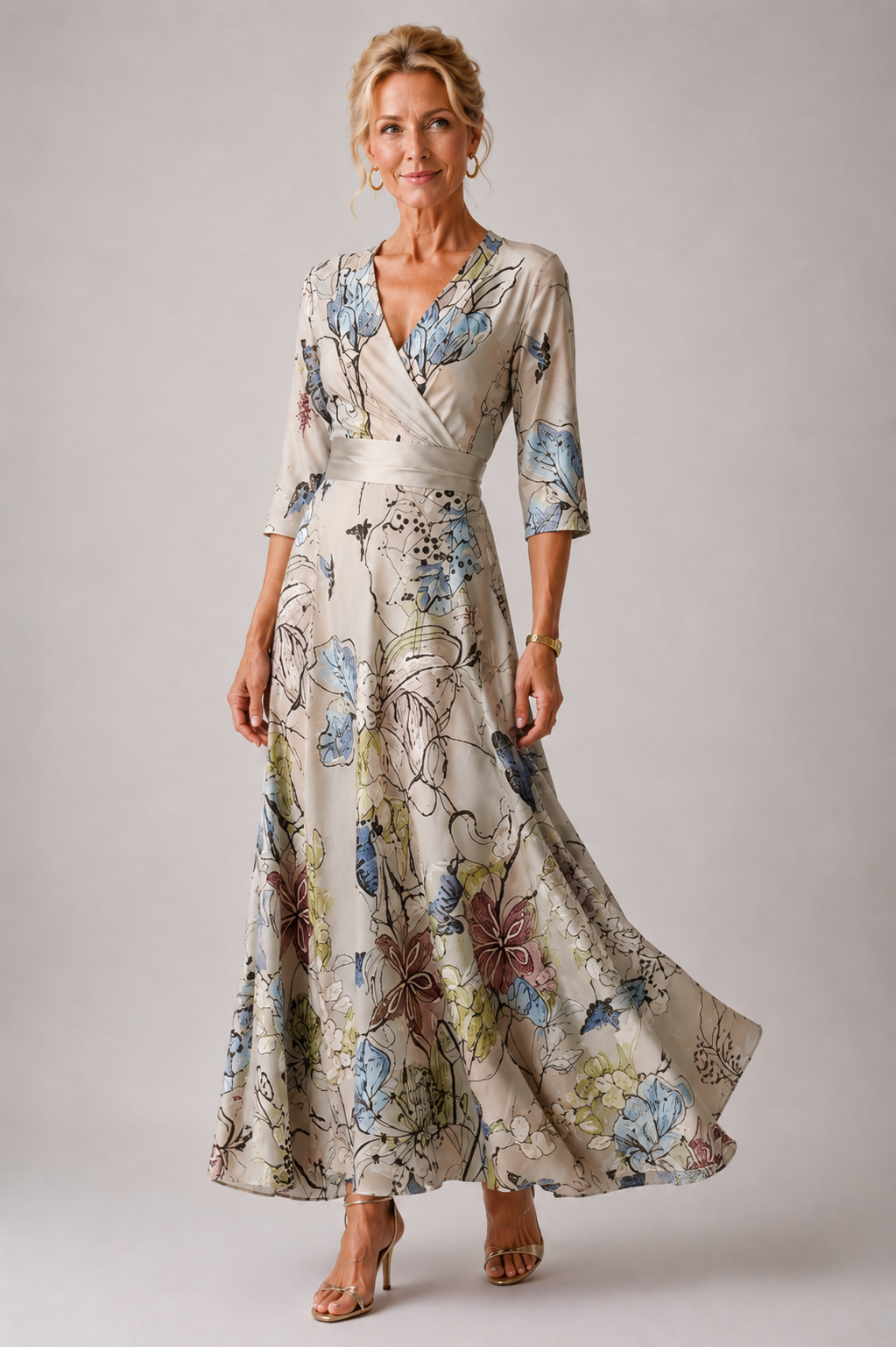 Yael | Abito Elegante con Stampa Floreale