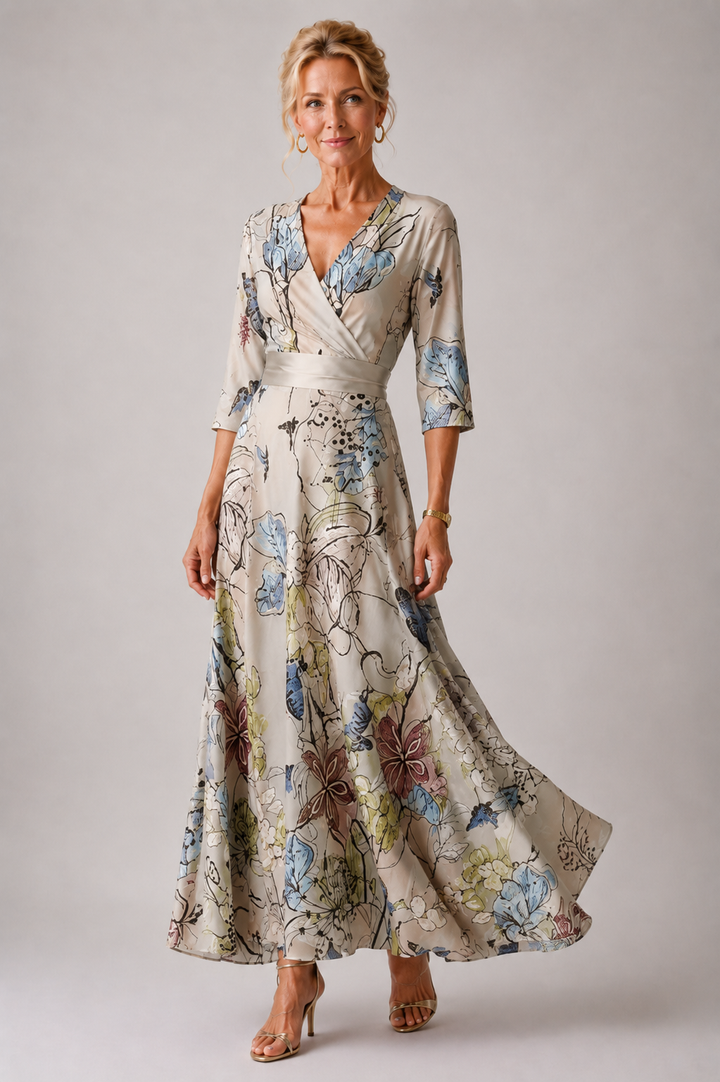 Yael | Abito Elegante con Stampa Floreale