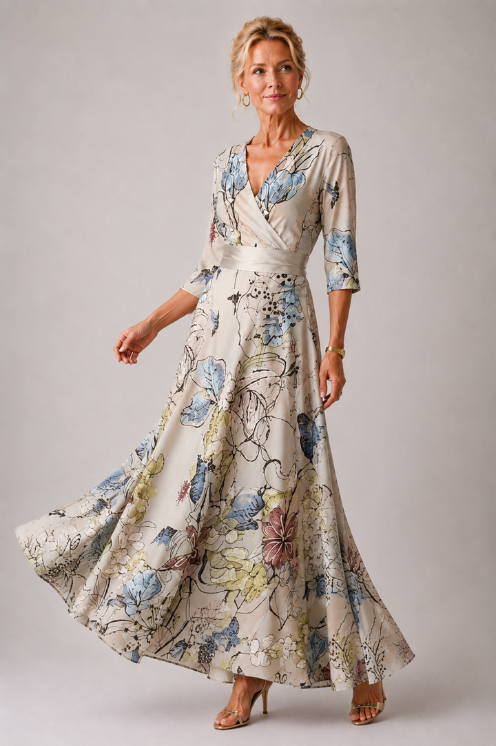 Yael | Abito Elegante con Stampa Floreale