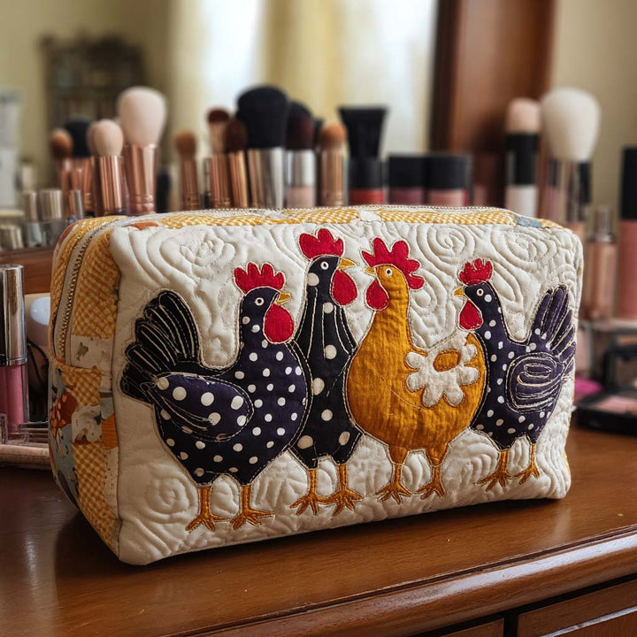 Beauty case trapuntato con gallina allegra NCU0NT10533