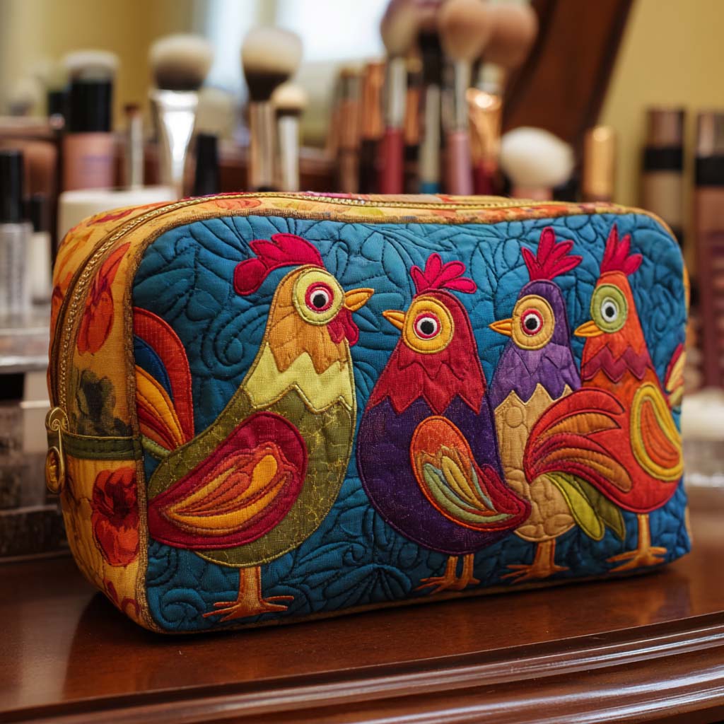 Beauty case trapuntato con gallina tenera NCU0NT10536