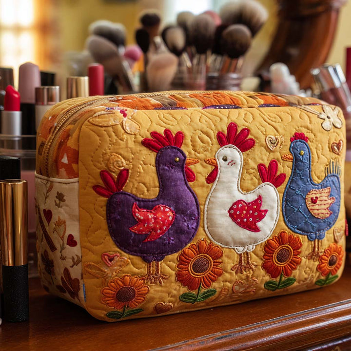 Beauty case trapuntato a forma di gallina NCU0NT10543