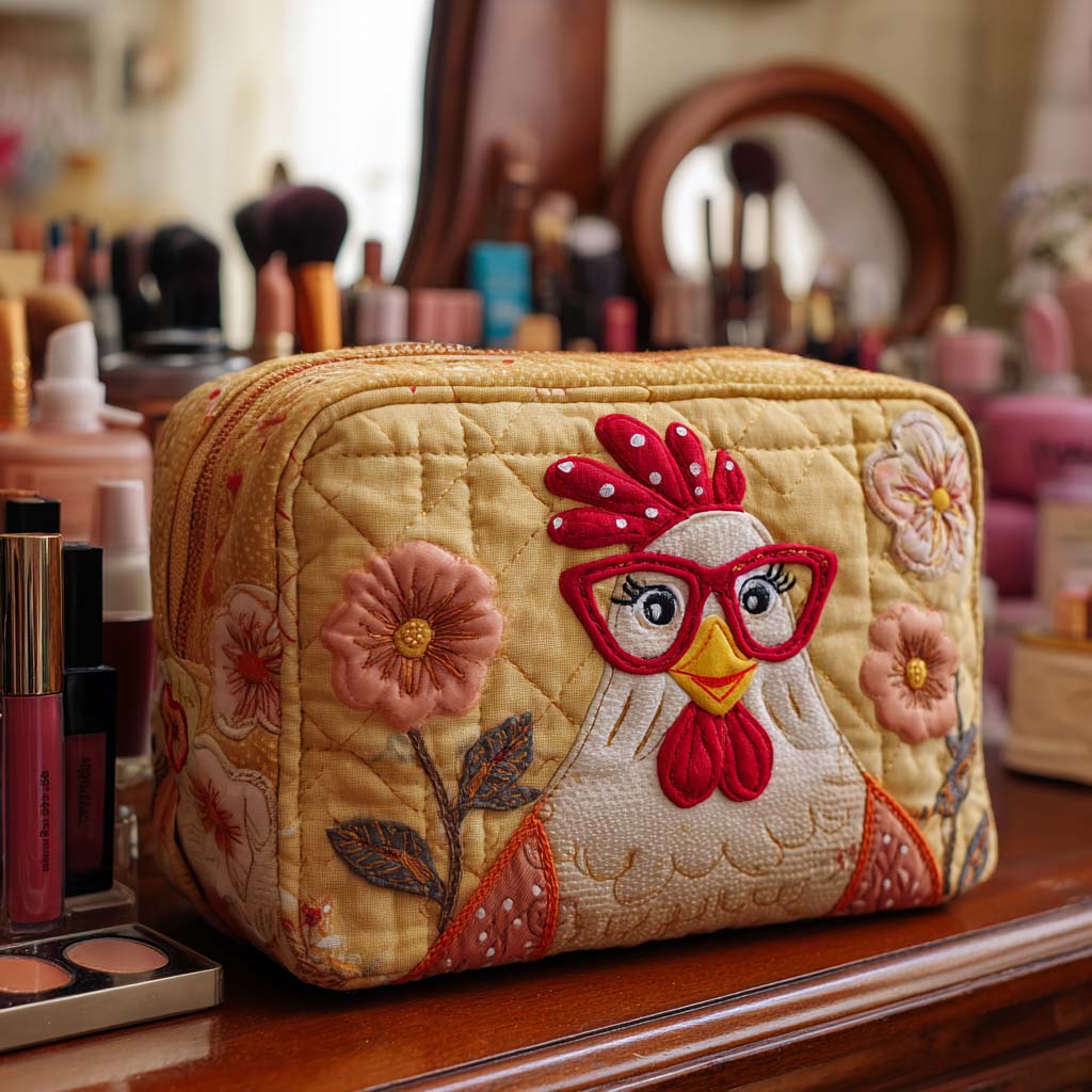 Beauty case trapuntato con gallina luminosa NCU0NT10546
