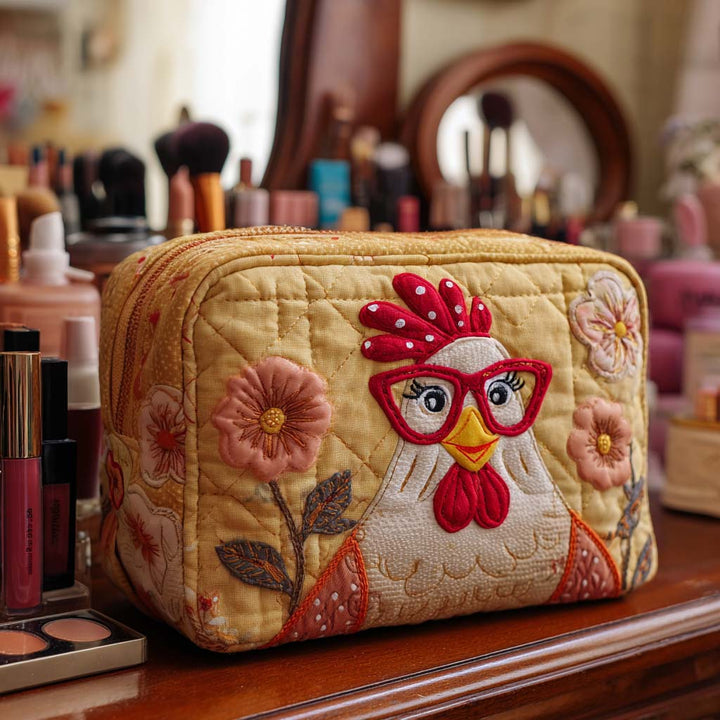Beauty case trapuntato con gallina luminosa NCU0NT10546
