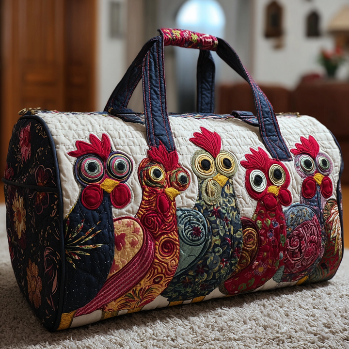 Borsa da viaggio imbottita con galline country NCU0DK9805