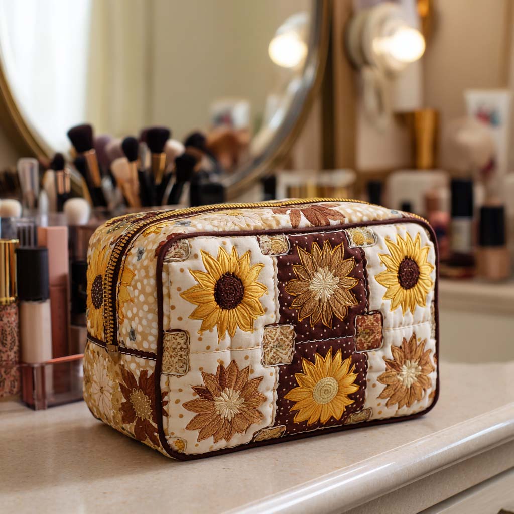 Beauty case trapuntato con sole luminoso NCU0NT10229