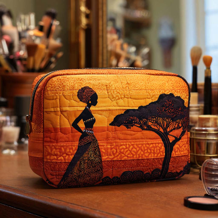 Beauty case trapuntato con fantasia del deserto NCU0NT10372
