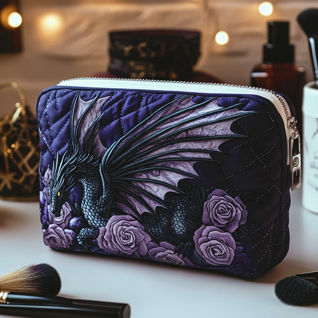 Beauty case trapuntato con fiore elegante NCU0DV7744