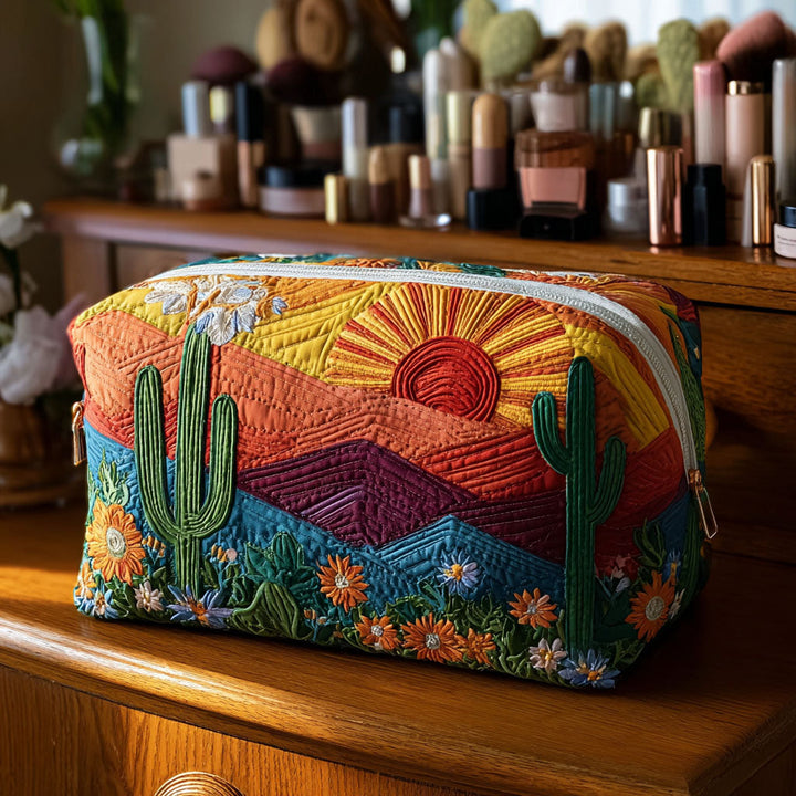 Beauty case trapuntato con sentieri del deserto NCU0PT9624
