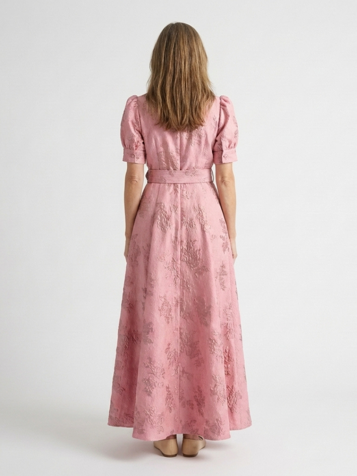 Xanthea | Abito Maxi Chemisier Floreale con Cintura
