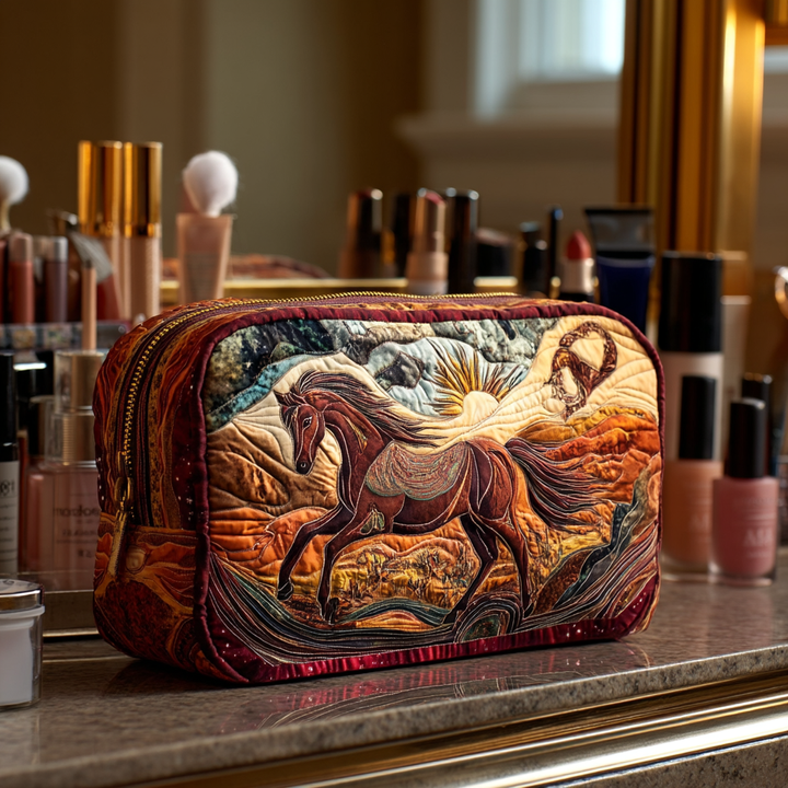 Beauty case trapuntato con cavallo focoso NCU0DK9003