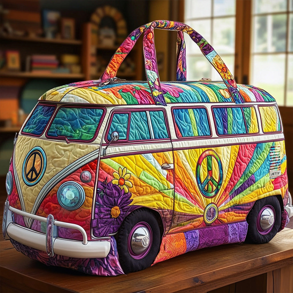 Borsa da viaggio trapuntata con furgoncino hippie NCU0VT250