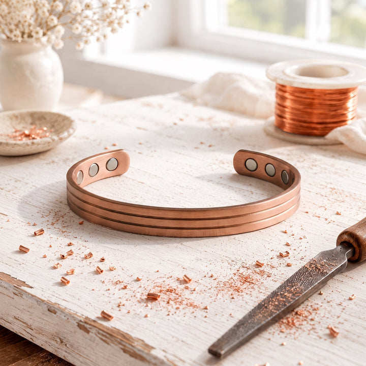 Furrow Bracciale in Rame