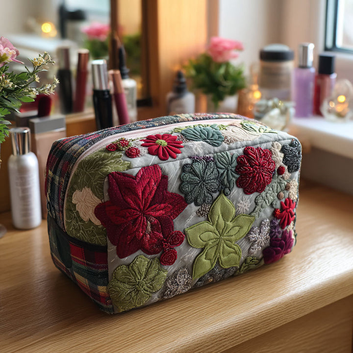 Beauty case trapuntato con giardino fiorito NCU0PT9619